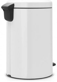 Cos de gunoi cu pedala Brabantia NewIcon 649034, 20 L, Inchidere lina, Baza antiderapanta, Alb