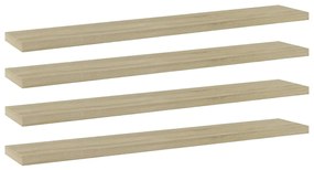 vidaXL Plăci bibliotecă, 4 buc, stejar sonoma, 60 x 10 x 1,5 cm, PAL