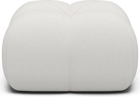 Puf Tapitat Covio 85x85x52 cm, alb Velvet – Paolli 01
