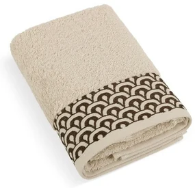 Prosop Bellatex frotir broderie, bej, 50 x 100 cm