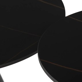 Set de măsuțe de cafe F4118 BK, marmură, 2buc.