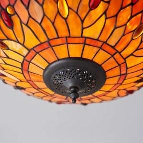 Endon 70721 - Plafonieră Tiffany DRAGONFLY, 2 x E27 (max. 60 W), 230 V, diametru 41 cm