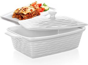 BANQUET Formă dreptunghiulară de copt cu capac CULINARIA White 28 x 18 cm
