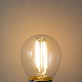 Set de 5 becuri LED E27 reglabile P45 sticlă transparentă 3W 250 lm 2200K