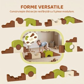 AIYAPLAY Set Joacă Moale din Spumă, Set Cățărare și Târâre, Blocuri Joacă din Spumă, Forme din Spumă pentru Cățărat | Aosom Romania