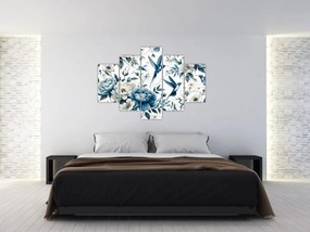 Tablou - Colibri cu flori (150x105 cm)