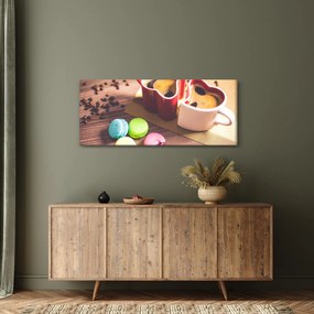 Tablou cu cafea și macarooni (120x50 cm)