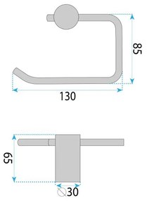 Suport hartie igienica 9711 Prism auriu periat
