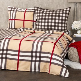 Lenjerie flanelă 4Home Cub, 140 x 200 cm, 70 x 90 cm, bej, 140 x 200 cm, 70 x 90 cm