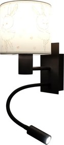 Brilagi - Lampă LED flexibilă BOBO 1xE27/25W/230V + LED/3W negru/alb/iepurași