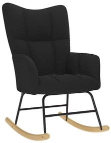 vidaXL Scaun balansoar, negru, material textil