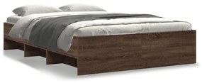 3295701 vidaXL Cadru de pat, stejar maro, 120x190 cm, lemn prelucrat