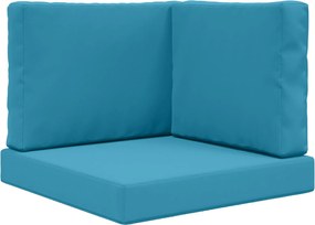 vidaXL Perna pentru canapea de exterior 3 pcs Albastru regal Poliester