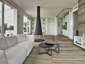 Set de 2 Masute de cafea design modern Naira gri/piatra neagra