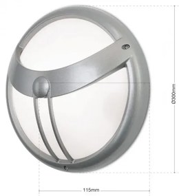 Aplica de exterior cu protectie IP54 si senzor de miscare Observer, gri