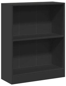 800856 vidaXL Bibliotecă, negru, 60x24x76 cm, lemn compozit