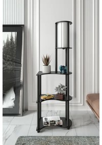 Lampă de podea cu polițe NOTO, 1xE27/40W/230V, neagră