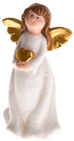 Figurină înger din ceramică albă Dakls, înălțime 12,8 cm