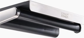 Suport vertical pentru prosoape de bucătărie din hârtie argintiu de montat pe perete din plastic RollGrip – Joseph Joseph