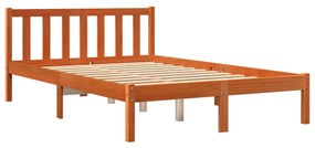 844809 vidaXL Cadru de pat, maro ceruit, 140x200 cm, lemn masiv de pin