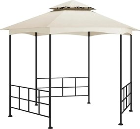 vidaXL Pavilion cu pereți laterali, crem, 3,1x2,7 m