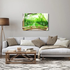 Tablou - Privire la grădina tropicală (90x60 cm)