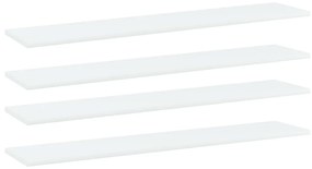 vidaXL Plăci bibliotecă, 4 buc., alb, 100 x 20 x 1,5 cm, PAL