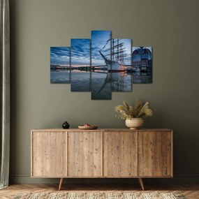 Tablou cu barcă cu pânze (150x105 cm)