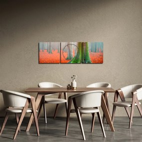 Tablou cu pomi (cu ceas) (90x30 cm)