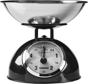 Melissa - Cântar de bucătărie retro cu bol, negru