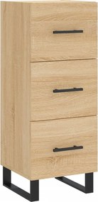 vidaXL Servantă, stejar sonoma, 34,5x34x90 cm, lemn compozit