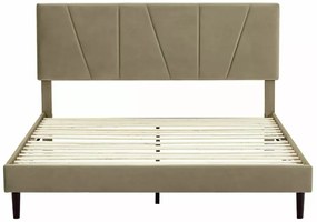 Pat tapițat SAVANA VELVET 120x200 cm bej