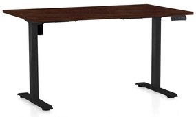 Masă înălțime reglabilă OfficeTech B, 120 x 80 cm, picioare negre, wenge