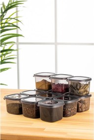 Set cutii de depozitare (12 piese), Hermia, Culoare: Antracit