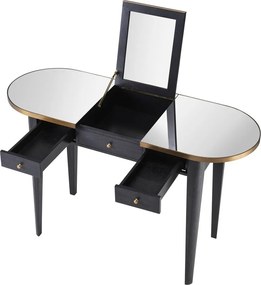 Masa de machiaj design elegant LUX Toulouse, gri carbune 114436 HZ