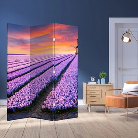 Paravan - Ferma cu flori (126x170 cm)