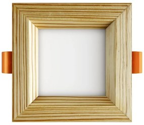 Corp de iluminat LED încastrat SQUARE LED/3W/230V 4000K 9x9 cm lemn masiv pin APLED