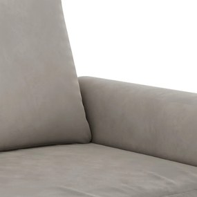 Canapea cu 3 locuri, gri deschis, material 180CM catifea Gri deschis, 212 x 77 x 80 cm