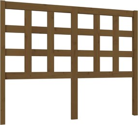 vidaXL Tăblie de pat, maro miere, 125,5x4x100 cm, lemn masiv de pin