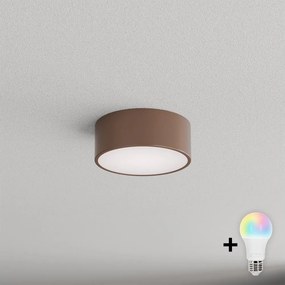 Brilagi - LED RGBW plafonieră CLARE 1xE27/12W/230V Ø 20 cm maro