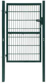 Poarta pentru gard 2D (simpla), verde, 106x190 cm Verde, 106 x 190 cm