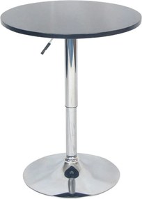 Masa bar BRANY NEW, negru/crom, 60x89 cm