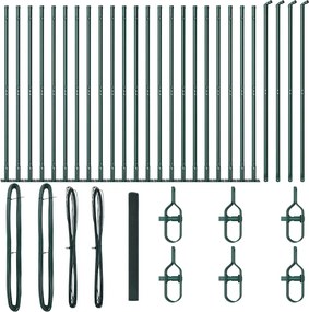 vidaXL Stâlp de gard. Verde 50 x 1,4 m (rulou plasă de 19 x 19 mm)