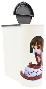Cutie pentru depozitarea hranei animalelor, 4 litri - Model Beagle