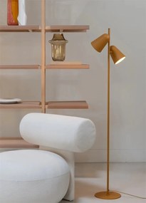 Lampa de podea cu doua spoturi directionabile Salamanca galben mustar