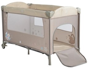 Patut pliant transformabil in tarc copii NOVOKIDS™ Sleepy NEST, 60X120 cm, 2 Niveluri, Masa infasat, Jucarie Carusel cu jucarii din plus, Fermoar