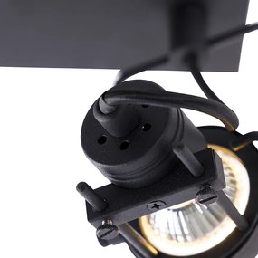 Spotlight industrial negru cu 2 lumini - Suplux