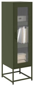 vidaXL Dulap înalt, verde măsliniu, 36x39x123 cm, oțel laminat rece