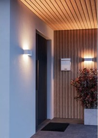 Eglo 901955 - Aplica de perete LED RGBW dimerizabilă pentru exterior SANIA-Z LED/10W/230V IP55 albă