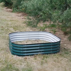 Strat înălţat de grădină, verde, oţel, SADAN TYP 7
